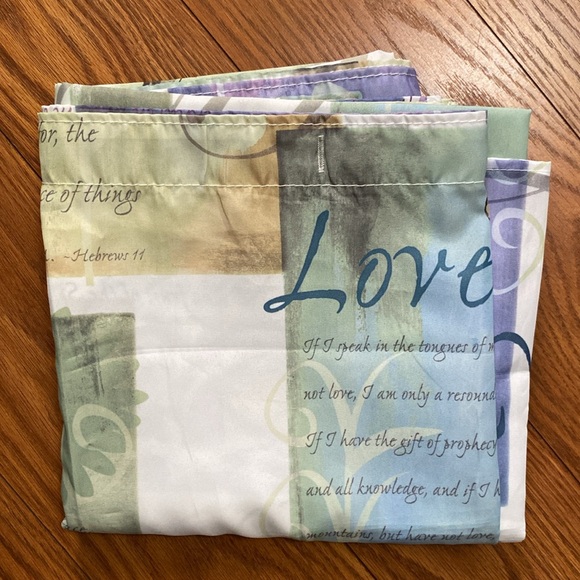 🌹Saturday Knight Inspired Faith, Joy, Love, Piece, message shower curtain - Picture 12 of 16